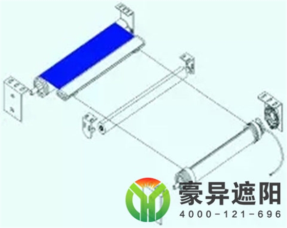 FTS電動(dòng)天棚簾結(jié)構(gòu)圖,電動(dòng)天棚簾,電動(dòng)遮陽簾,豪異遮陽,4000-121-696